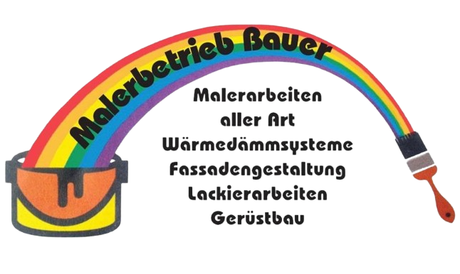 Maler Schriftzug in Gelb